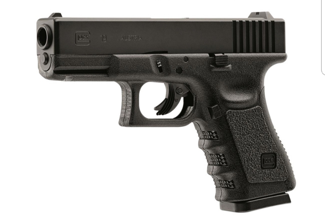 Glock 19 Riel Metálica 4.5mm/.177 FulMetal NoBlowback Oferta Navidad Gratis alimentadora 