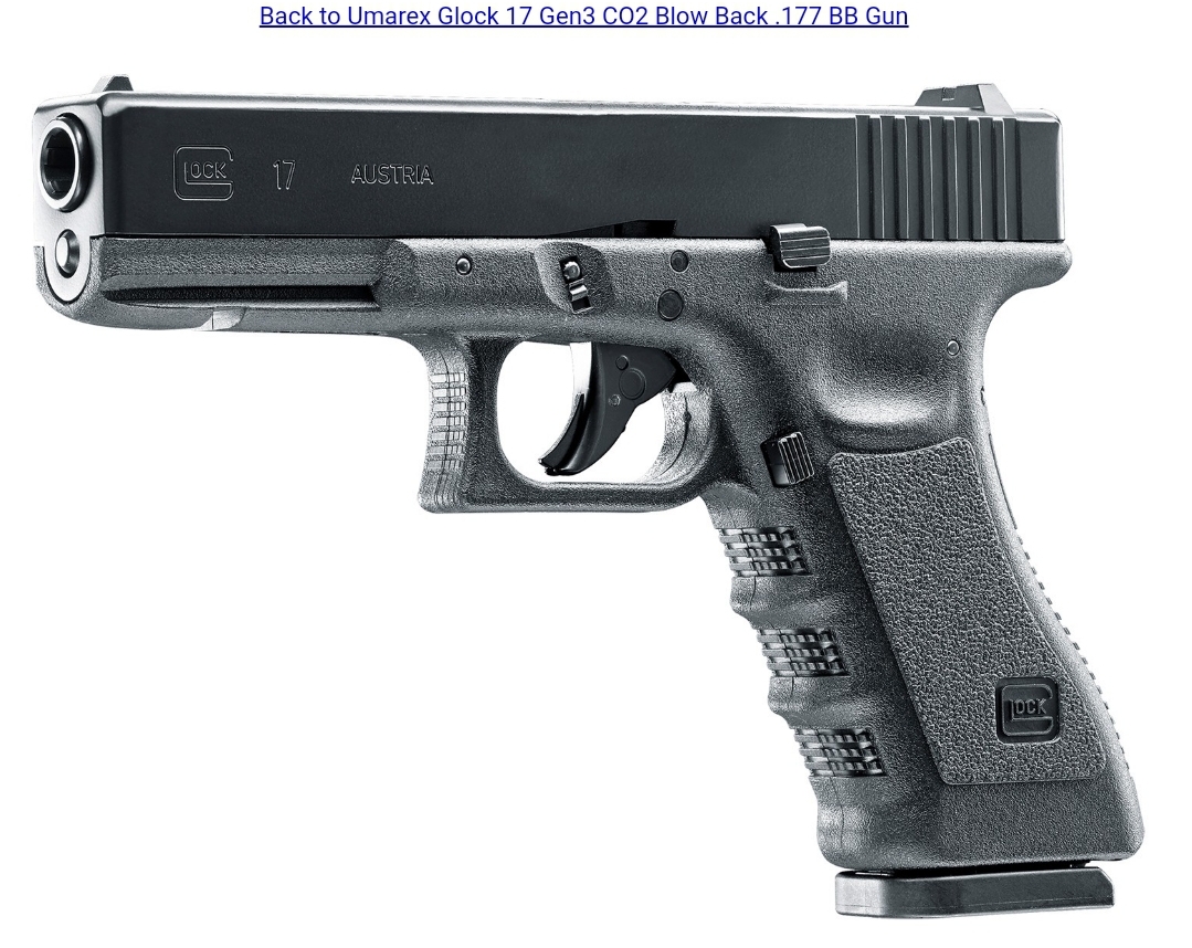 Glock 17 Gen3 Blowback Ful Metal 4.5mm /.177 + estuche + alimentadora